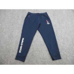Polo Ralph Lauren Pants Mens Large Blue‎ Joggers Stars & Stripes Sailing 34x28